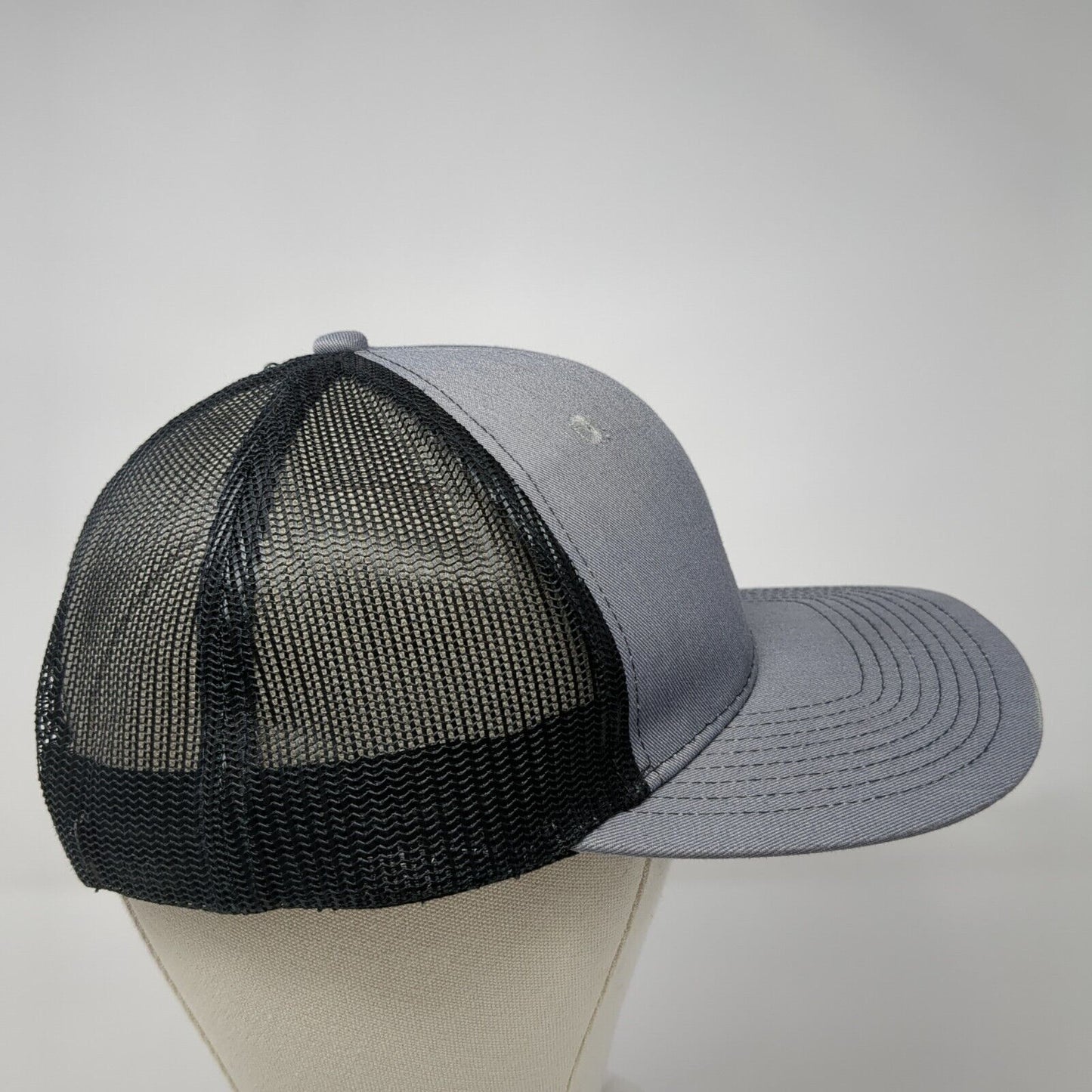 Silver Creek Snapback Mesh Back Trucker Hat Gray One Size Embroidered