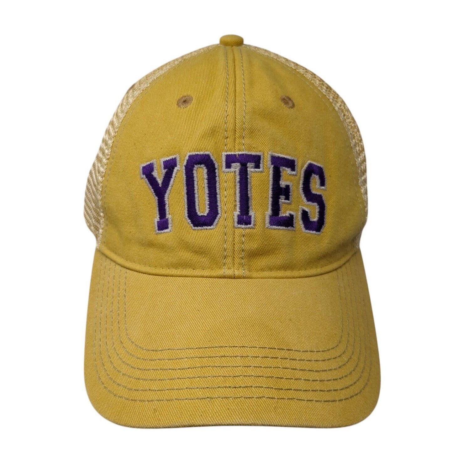 YOTES Snapback Trucker Hat Tan One Size Adjustable Embroidered Mesh Back Legacy