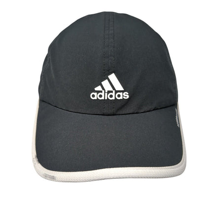 Adidas Aeroready Strapback Hat Black OSFA Mesh 3 Stripes White Trim