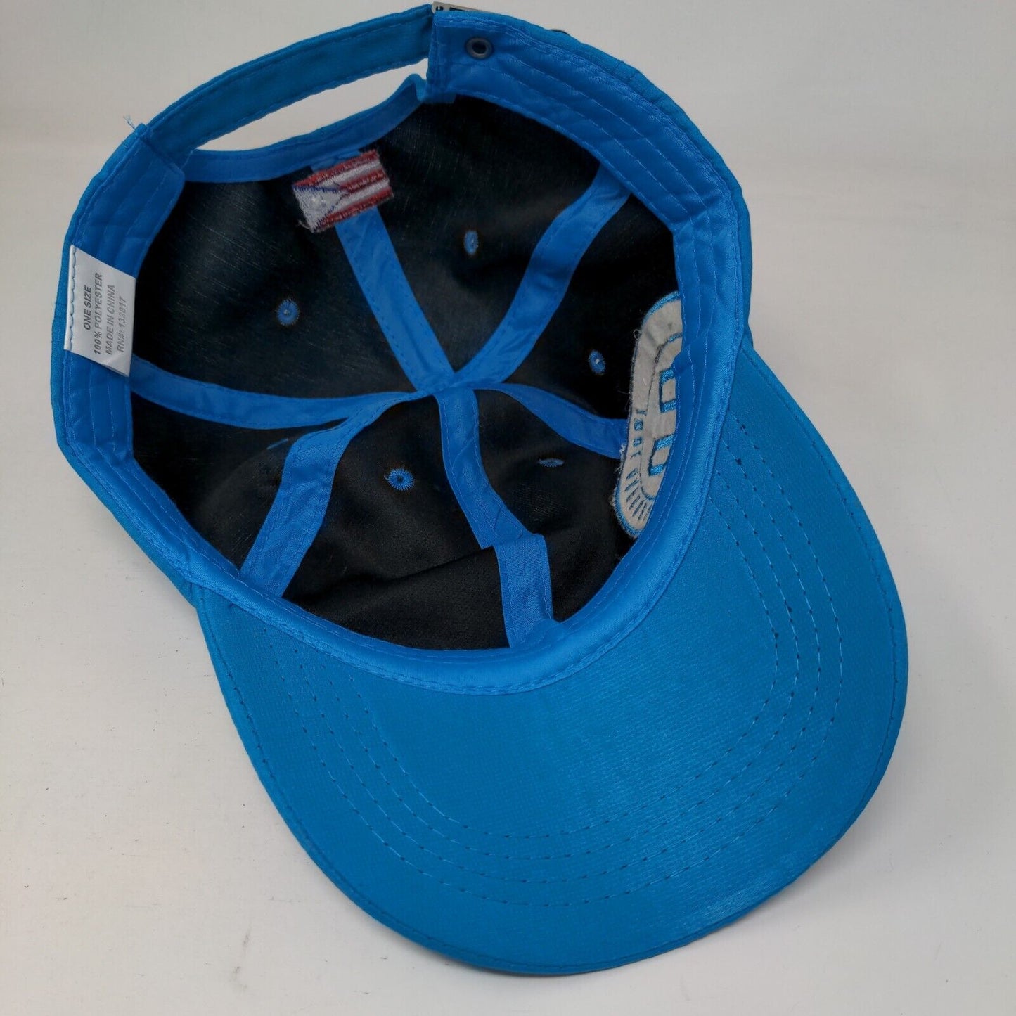 iQUE Barbaro Puerto Rico Slideback Hat Blue OS Adjustable Patriotic Polyester