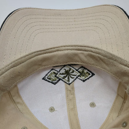 Surfware Baseball Cap Beige One Size Hawaii Palm Tree Embroidered Strapback Hat