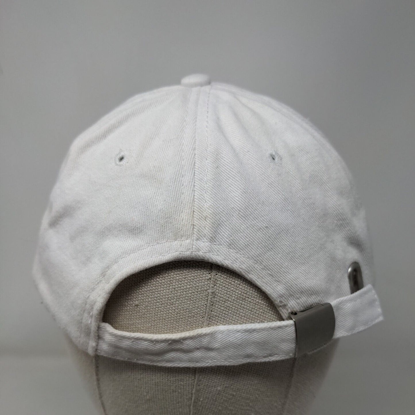 Mrs. Slideback Hat White One Size Adjustable Embroidered Vented Holes 6 Panel