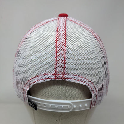 Woodie's Wash Shack Snapback Mesh Back Trucker Hat Red Adult Colorblock
