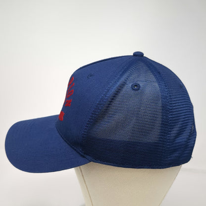 Champion Trucker Hat Blue One Size Mesh Snapback Physical Education Football Hat
