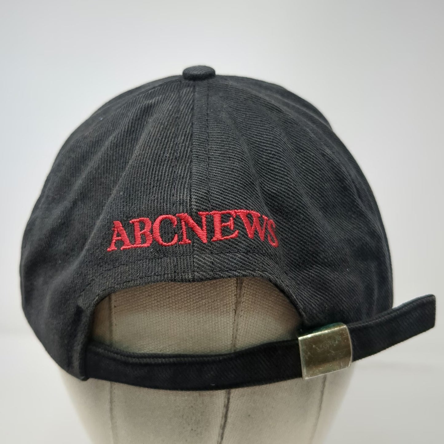 ABC News PrimeTime Live Hat Black Vintage Baseball Cap Adjustable Slideback