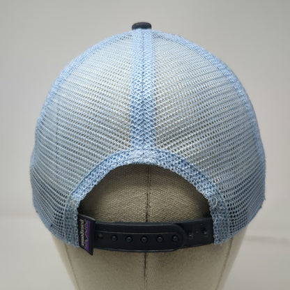 Patagonia Trucker Hat Blue One Size Snapback Built To Endure Mountains Mesh