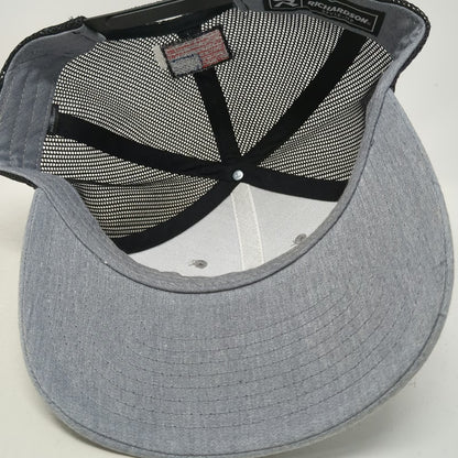 Richardson Trucker Hat Gray Black One Size Laird Manufacturing American Flag