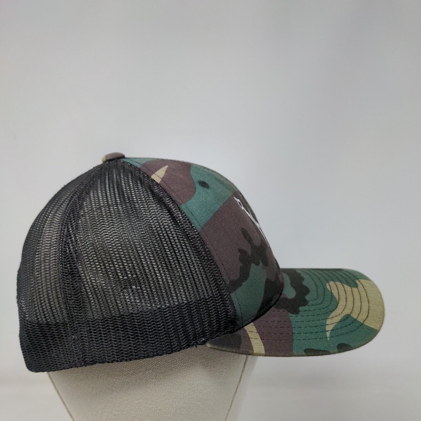 The Classics Yupoong Snapback Trucker Hat Camo One Size Embroidered