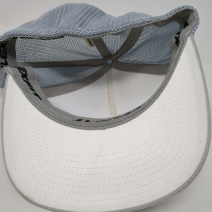 TravisMathew Baseball Cap Gray XL Fitted Mesh Stripes Flexfit Golf logo hat