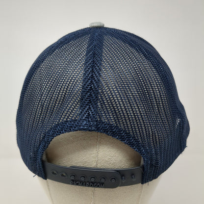 Know-Risk Crop Marketing Snapback Trucker Hat Gray OS Adjustable Mesh Richardson