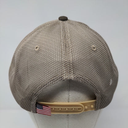 Kingsburg Orchards Snapback Trucker Hat Brown OSFA Embroidered Mesh Back