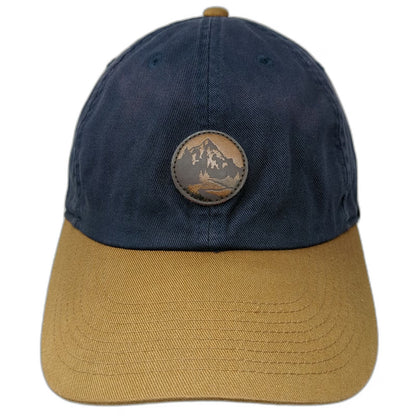 Columbia Baseball Cap Blue One Size Mountain Patch Adjustable Two Tone Hat