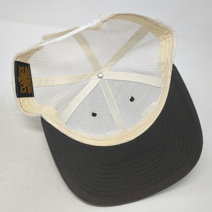 Yupoong Trucker Hat Gray White One Size Crown Royal Embroidered Mesh Snapback