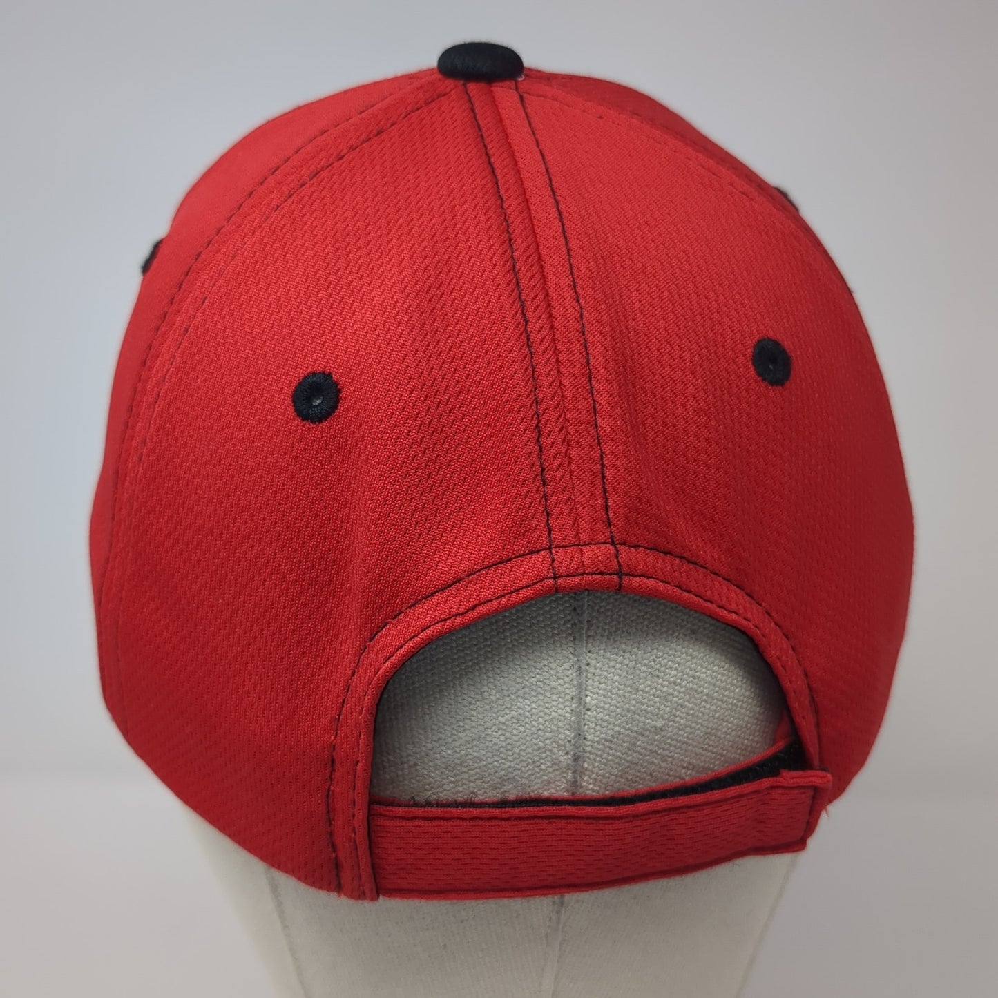 Sport-Tek By Port Authority Strapback Hat Red One Size Embroidered Logo