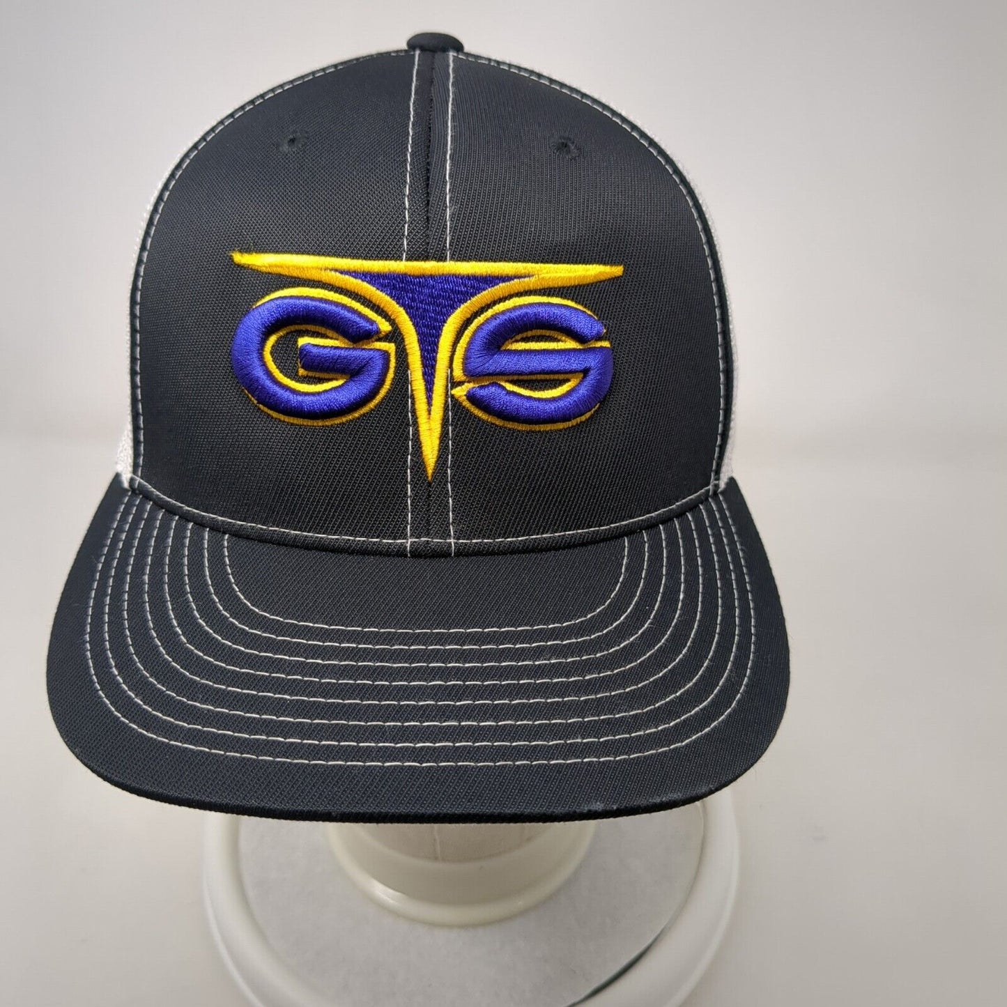 Pacific Headwear Fitted Trucker Hat Black 7 3/8-8 D-Series 405 Mesh Back