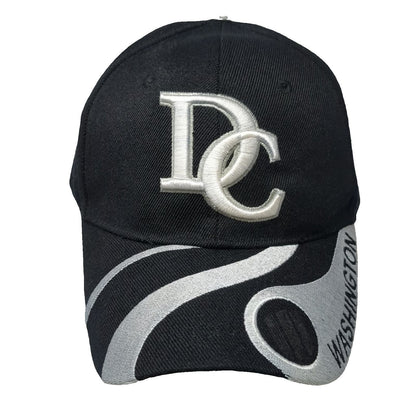 City Hunter Baseball Cap Black One Size Washington DC Embroidery Strapback Hat
