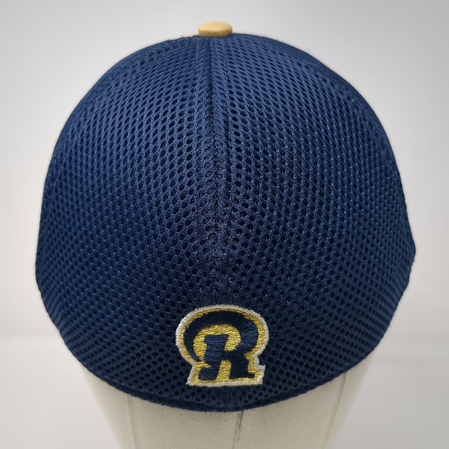 Los Angeles Rams NFL New Era Blue Cap M 39THIRTY Mesh Back Stretch Gold Hat Logo