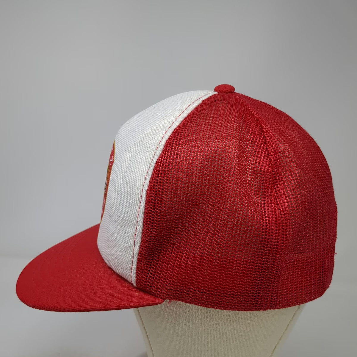 Young An Trucker Hat Red One Size Blitz Weinhard Beer Premium Mesh Snapback