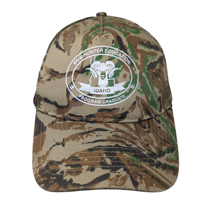 Idaho Bowhunter Education Strapback Trucker Hat Camo One Size Nissin