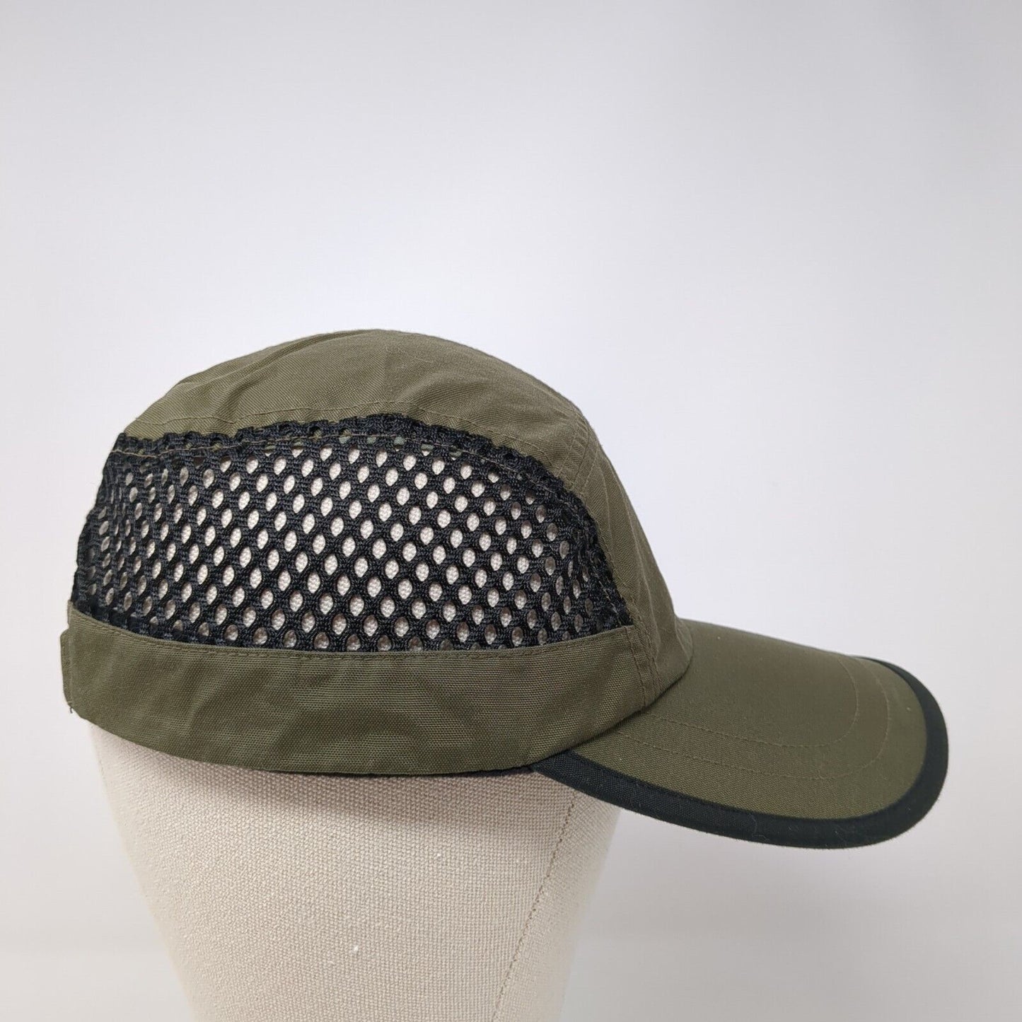 Unbranded Strapback 5 Panel Cap Green One Size Adjustable Breathable Blank