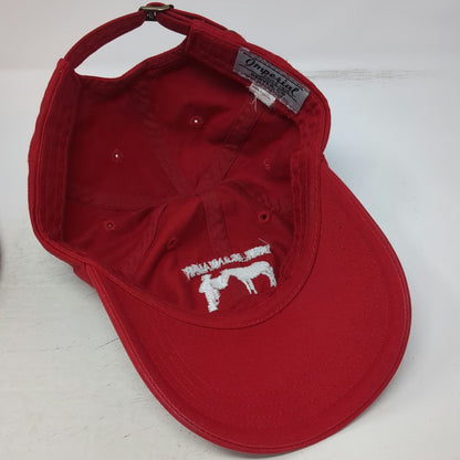 Imperial Baseball Cap Red One Size Buck Brannaman Clinic Horse Embroidery Hat