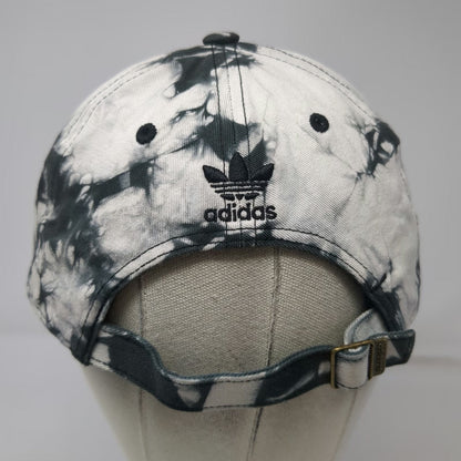 Adidas Baseball Cap White Black Tie-Dye One Size Trefoil Logo Cotton Strap Hat