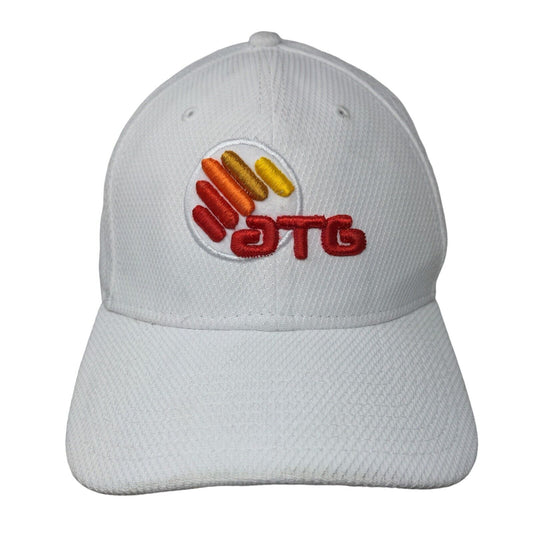 ATG Fitted Hat White Medium/Large Embroidered Maxiflex New Era 39Thirty