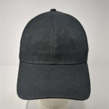Unbranded Fitted Hat Black 7 1/4 Solid Vent Holes Outdoor Blank 6 Panel