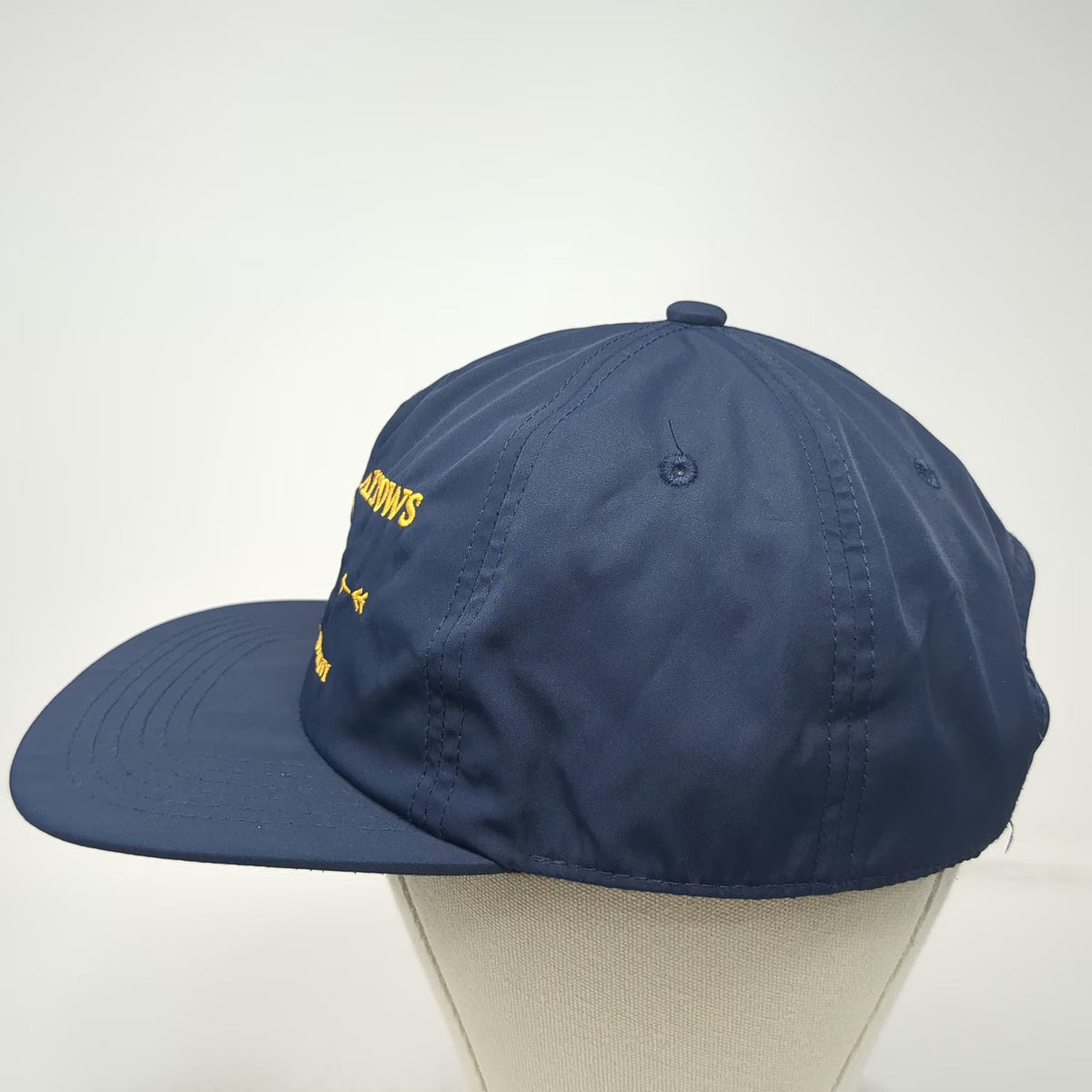 Inward Arrows Western Company 5 Panel Hat Blue OSFM Cowboy Gold Logo Snapback