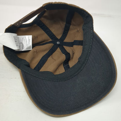Dickies Snapback Hat Brown One Size Logo Patch Cotton Workwear Baseball Cap