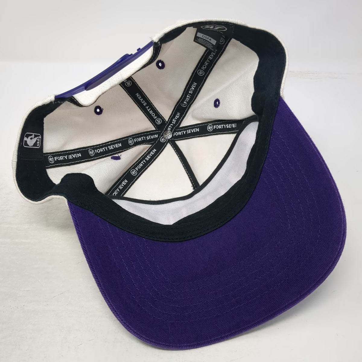 '47 Phoenix Suns NBA Snapback Hat White Purple One Size Structured Flat Brim
