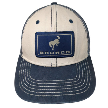 Ford Bronco Snapback Hat Blue One Size Adjustable Embroidered H3 Headwear