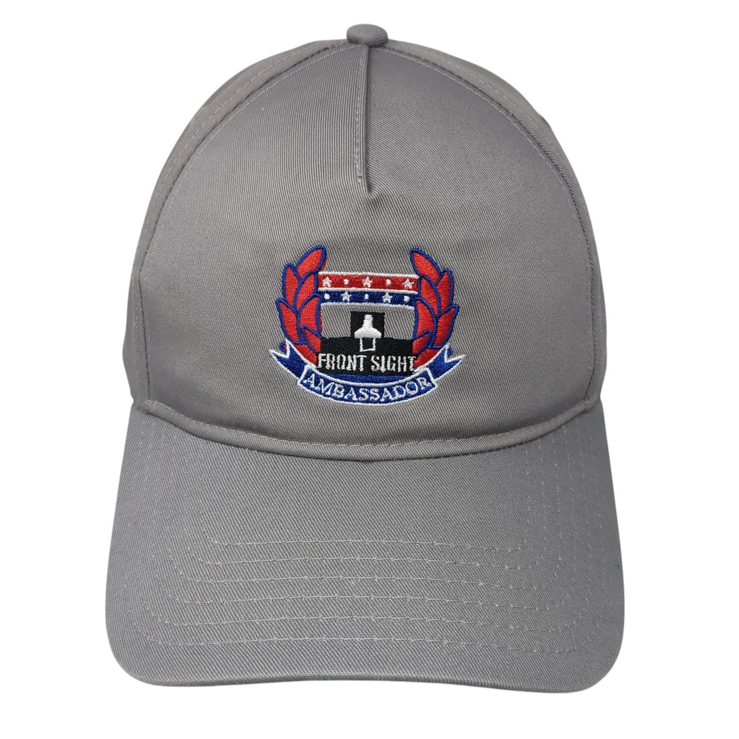 Front Sight Ambassador Strapback Hat Gray One Size Adjustable Otto