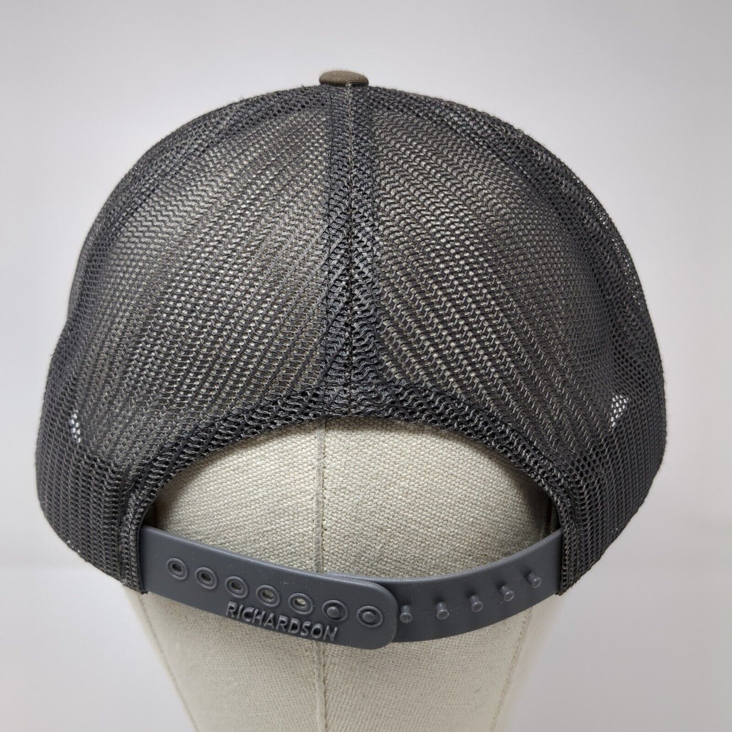 Drink Local Brew Snapback Trucker Hat Brown M/L Embroidered Richardson