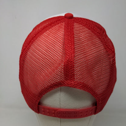 KC Men's Snapback Mesh Back Trucker Hat Red White OSFA Invincible Racing