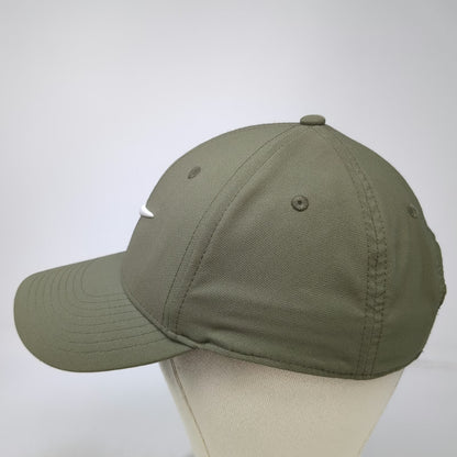 Nike Baseball Cap Green L Dri-FIT Strapback Performance Athletic Swoosh Hat