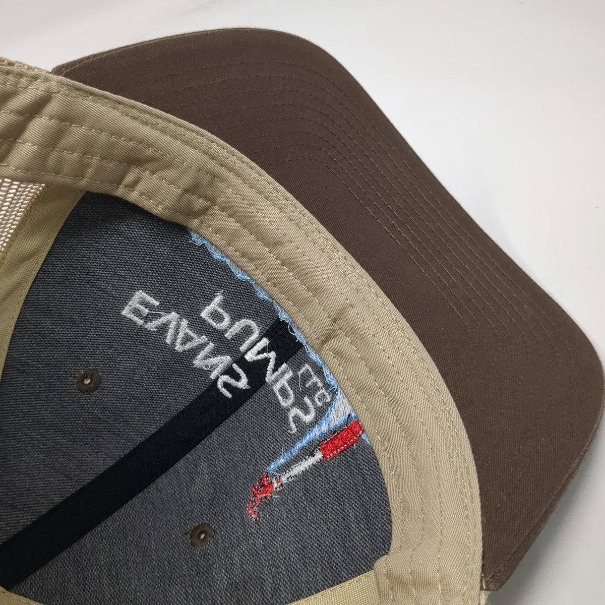 Richardson Brown One Size Trucker Hat Evans Pumps LLC American Flag Snapback