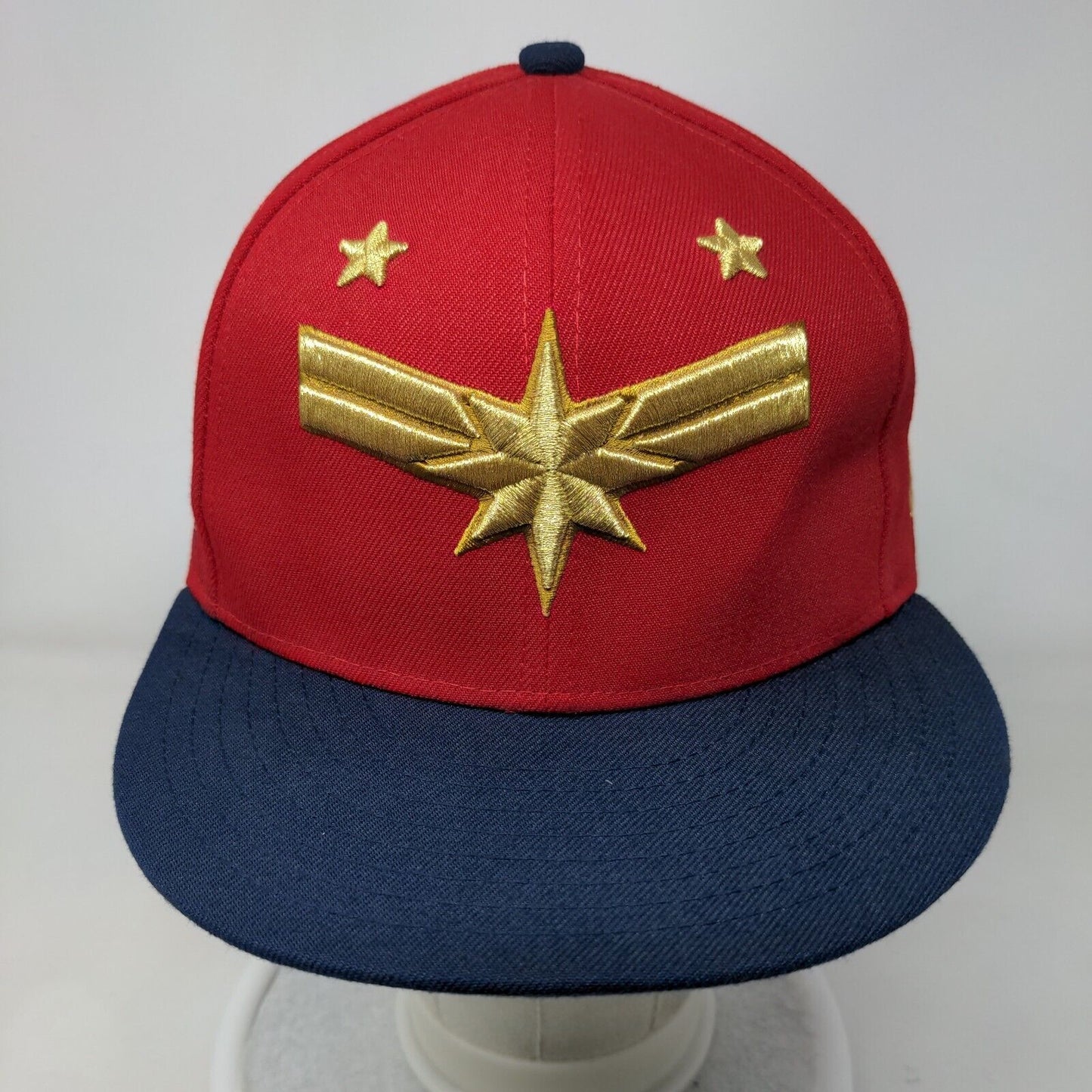 Captain Marvel Snapback Hat Multicolor OSFM Embroidered Logo 9Fifty New Era