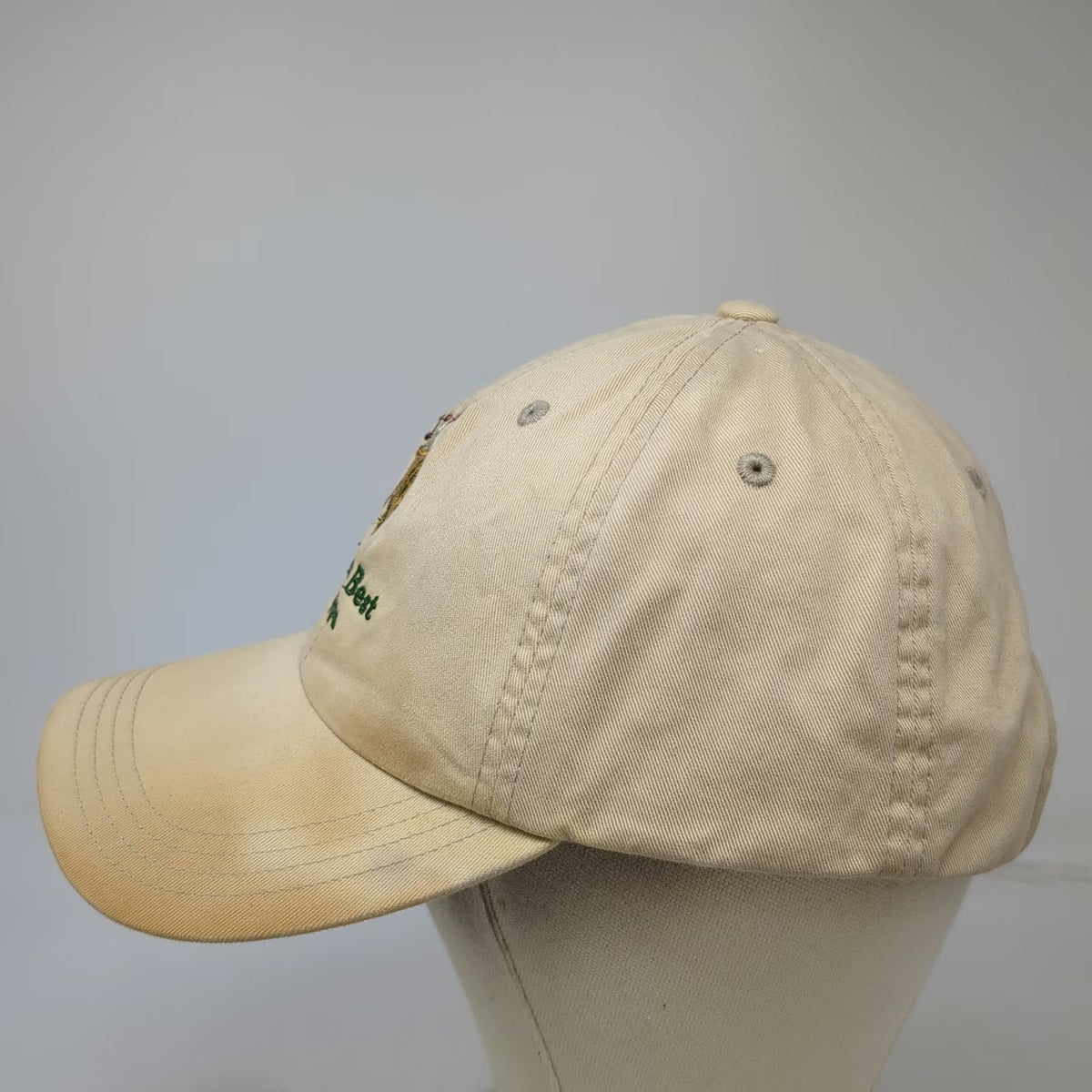 Orvis Baseball Cap Beige One Size World's Best Poppa Golf Bag Adjustable Hat