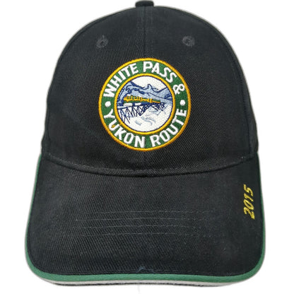 WP&YR White Pass Yukon Route Baseball Cap Black One Size Strapback Skagway Hat