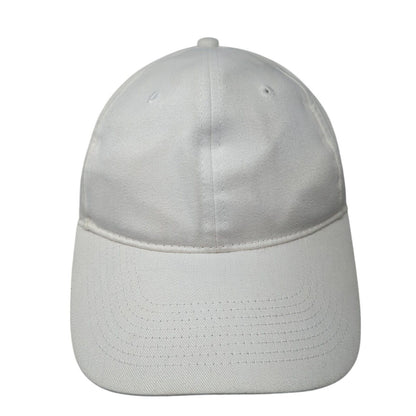 Unbranded Strapback Hat Arctic White One Size Adjustable 6 Panel Blank
