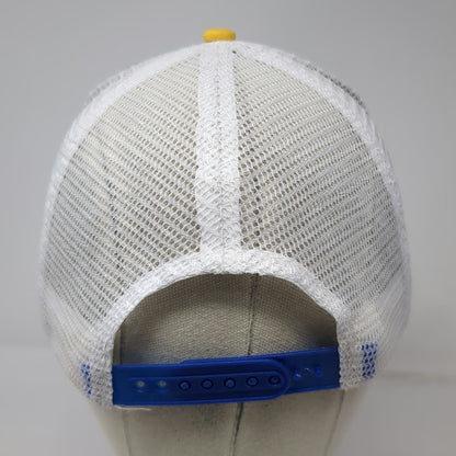 Lowe's MVPs Trucker Hat Blue White Yellow One Size Mesh Snapback Embroidered