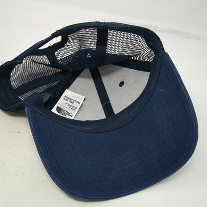 The North Face Trucker Hat Blue One Size Bison Patch Mesh Snapback Adventure