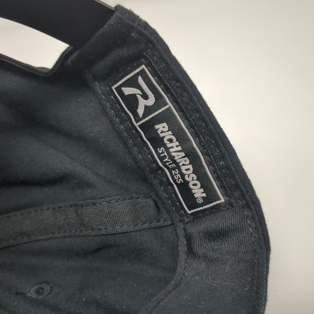 Richardson 5 Panel Black One Size Snapback PACTEC Logo Patch Flat Bill Cap Hat