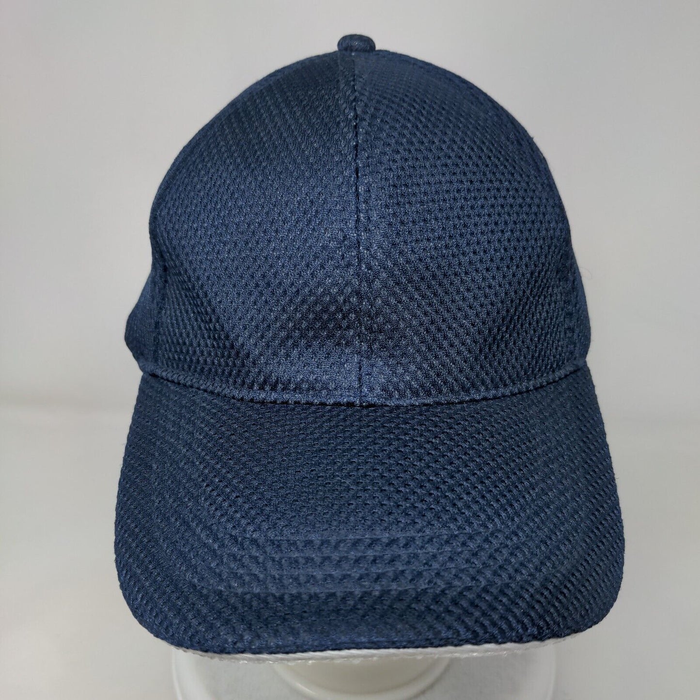 Unbranded Strapback Hat Blue 58cm Adjustable Breathable Mesh 6 Panel Polyester