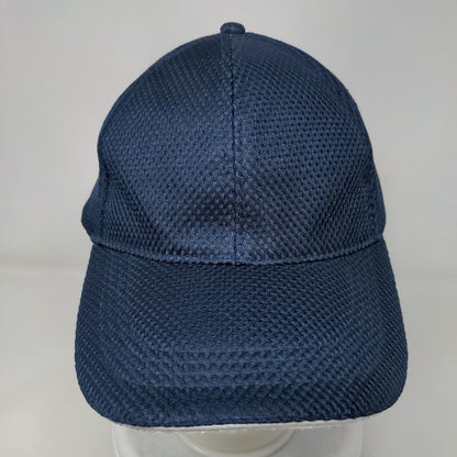 Unbranded Strapback Hat Blue 58cm Adjustable Breathable Mesh 6 Panel Polyester
