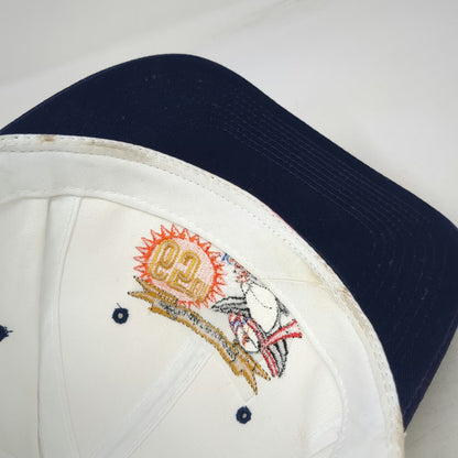 Young An Snapback Hat White 65th Anniversary Puffin 1937-2002 Cotton Vintage