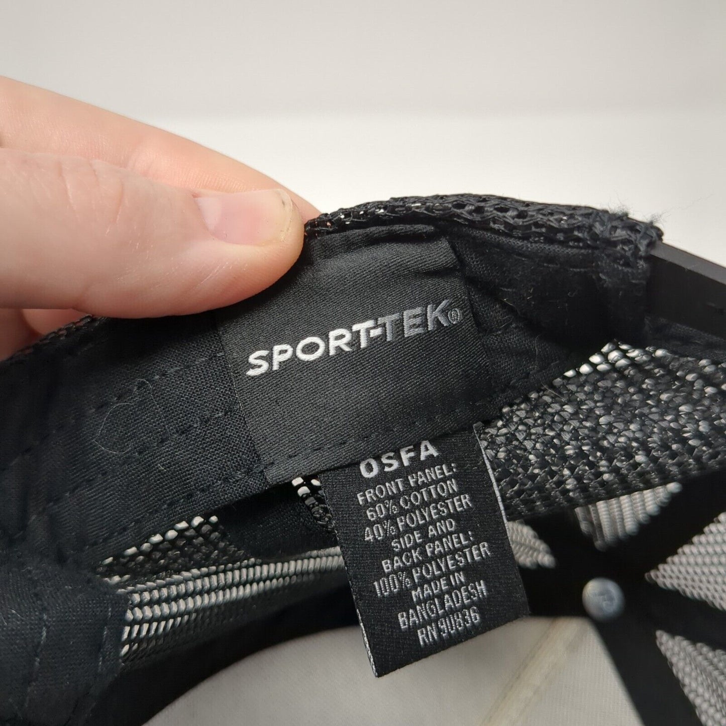 Portneuf Valley Snapback Trucker Hat Black One Size Mesh Back Sport-Tek