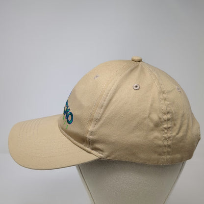 Gecko Hawaii Snapback Beige One Size Embroidered Logo Blue Twill 6 Panel Hat
