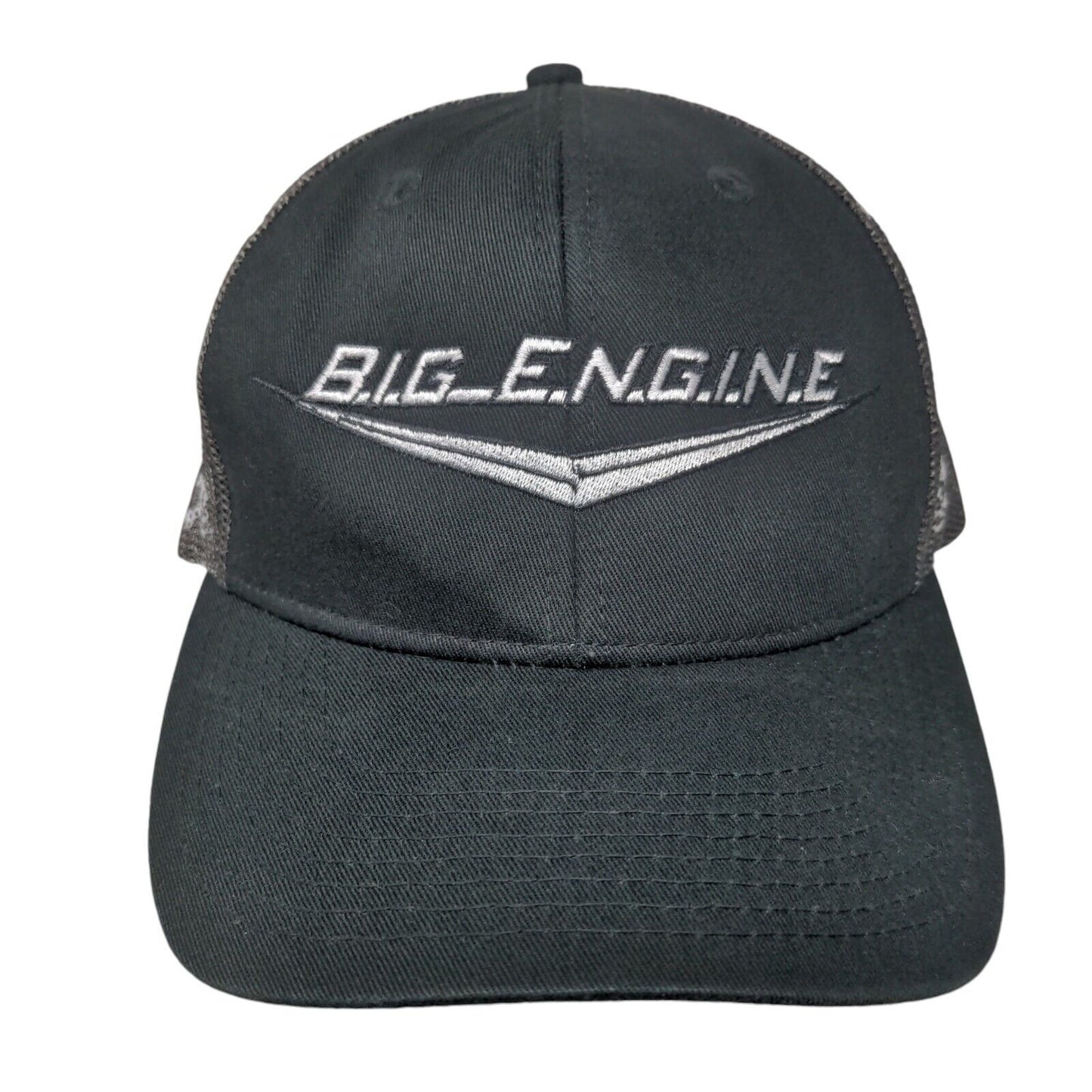BIG ENGINE Snapback Trucker Hat Black OSFA Skull Print Mesh Back Katl Sport Cap